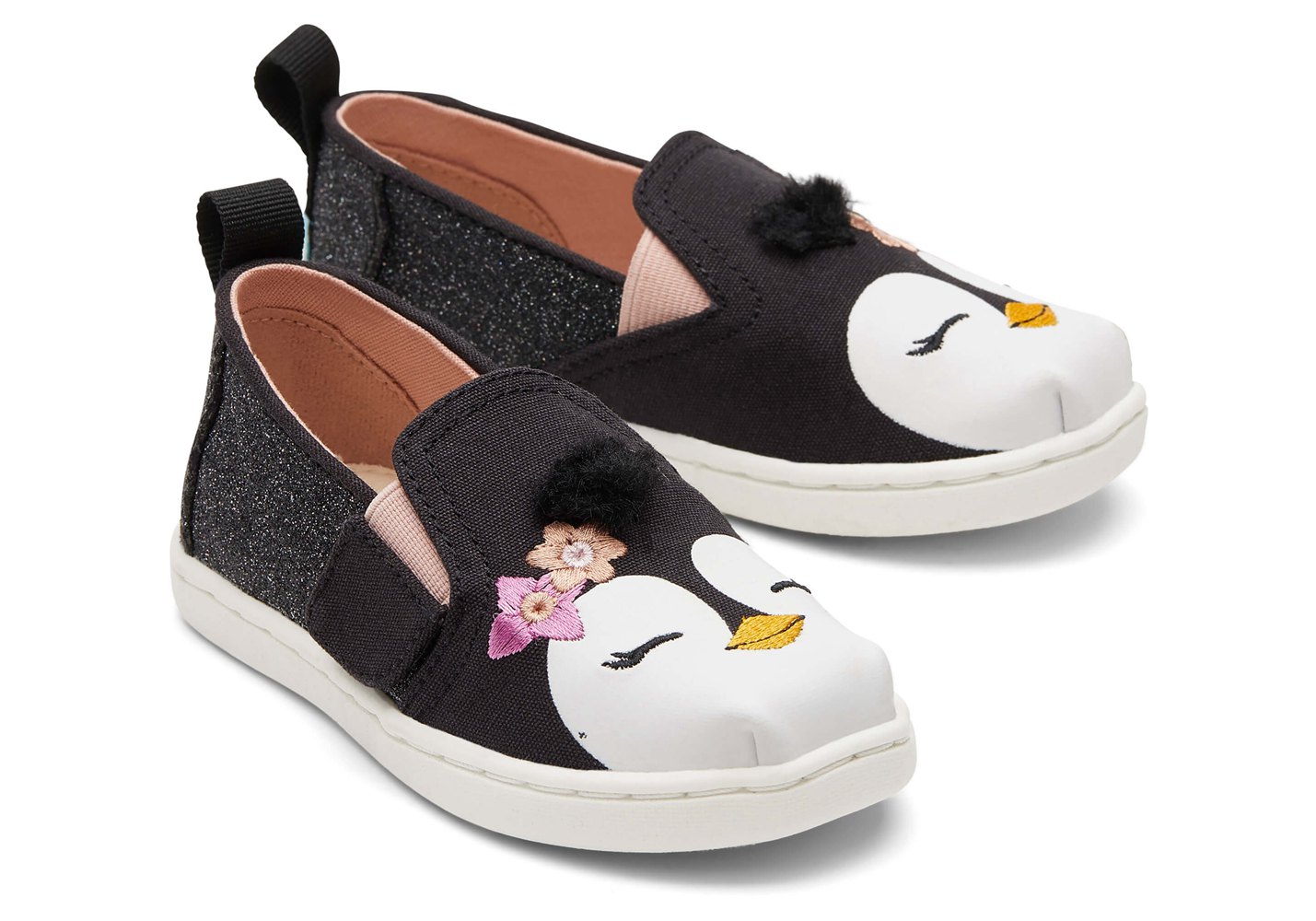 Toms Alpargata Tiny Penguin Espadrille Black - Kids - 51028-JQCH